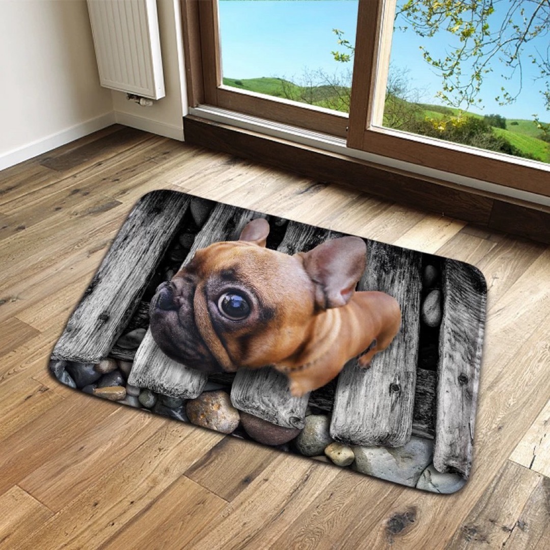 ラグカーペット ラグマット 40x60cm玄関マット ブルドッグ雑貨 6,600円