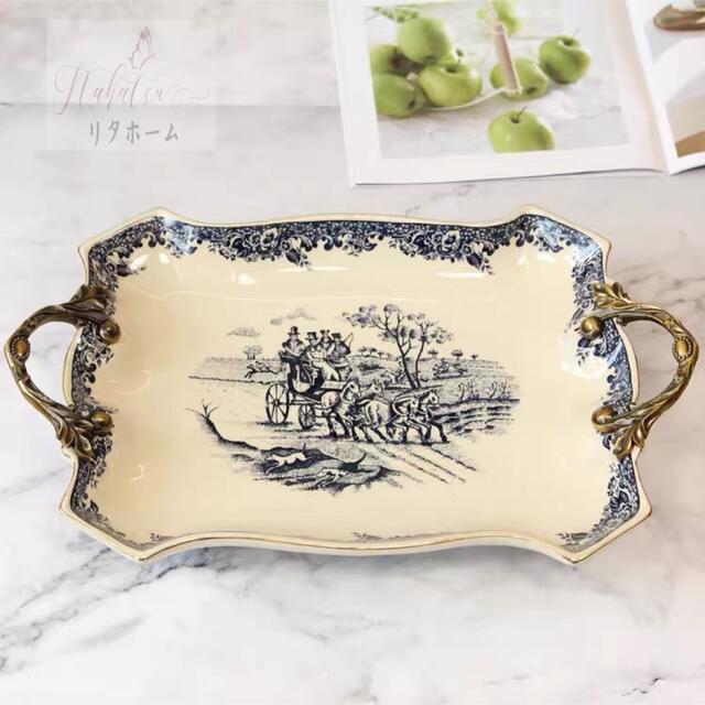 高級果物皿　盛り皿 お菓子皿 フルーツプレート 花柄 豪華 果物カゴ お菓子鉢｜Sinessy 店