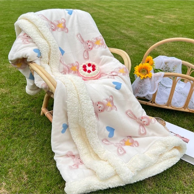 可愛い 毛布 ブランケット ひざ掛け かけ布団100x150 暖かい