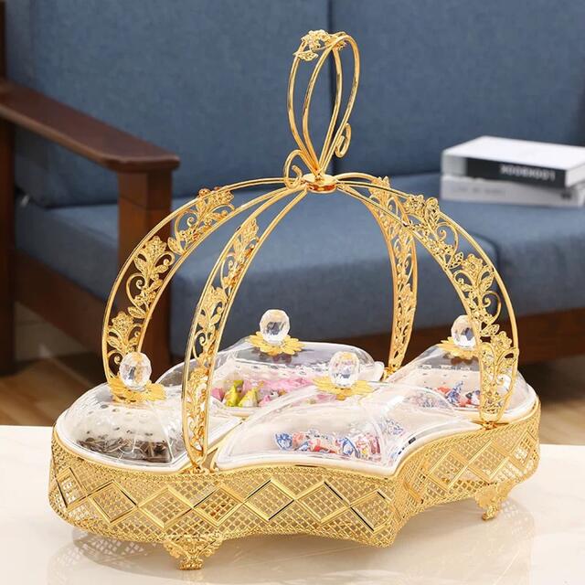 高級果物皿　盛り皿 お菓子皿、フルーツプレート 豪華 果物カゴ お菓子鉢｜Sinessy 店