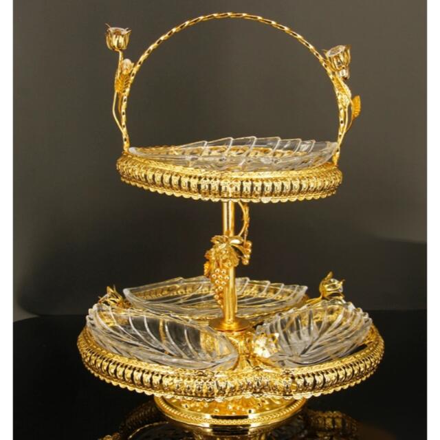 御前上等果物皿 黄金時代皿 御菓子皿、フルーツ一皿 晴れ晴れしい 果物カゴ 御菓子鉢