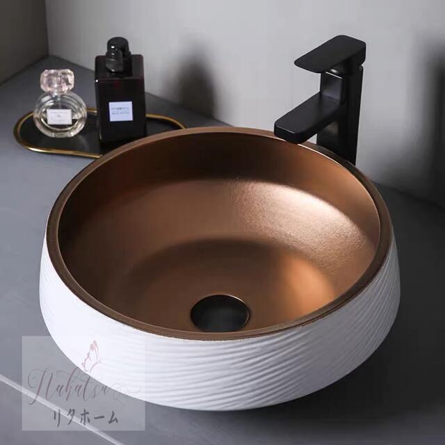 高級洗面台 洗面ボウルセット洗面ボール 陶器 手水鉢 手洗器蛇口 排水金具付き 74,423円