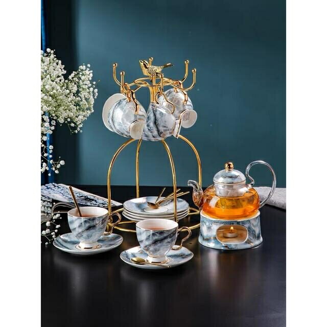 ティー・コーヒーカップセット カップ＆ソーサー6客セット ．陶磁器ティーセット｜Sinessy 店