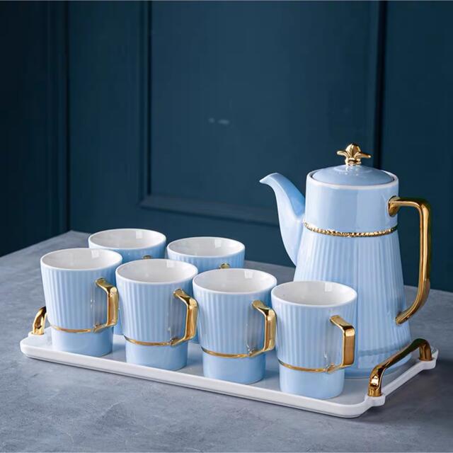 ティー・コーヒーカップセット カップ6客セット ．陶磁器ティーセット Sinessy 店 新生活用品