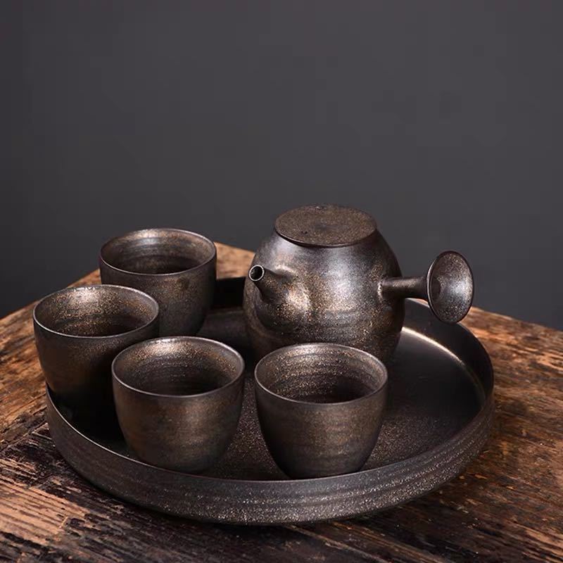 客茶器揃 湯呑 急須 ポット． 茶器セット ティーセット