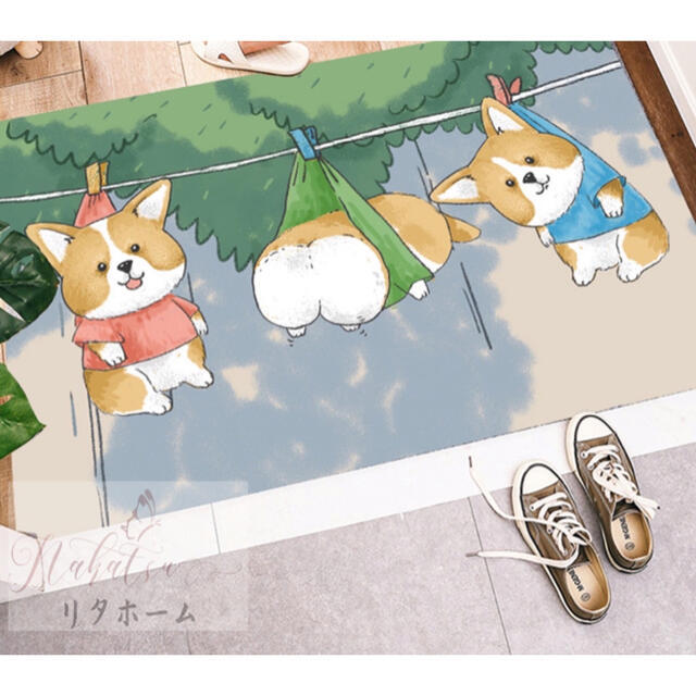 ラグマット リビングマット 玄関マット カーペット.お風呂マット 犬柄|Sinessy 店
