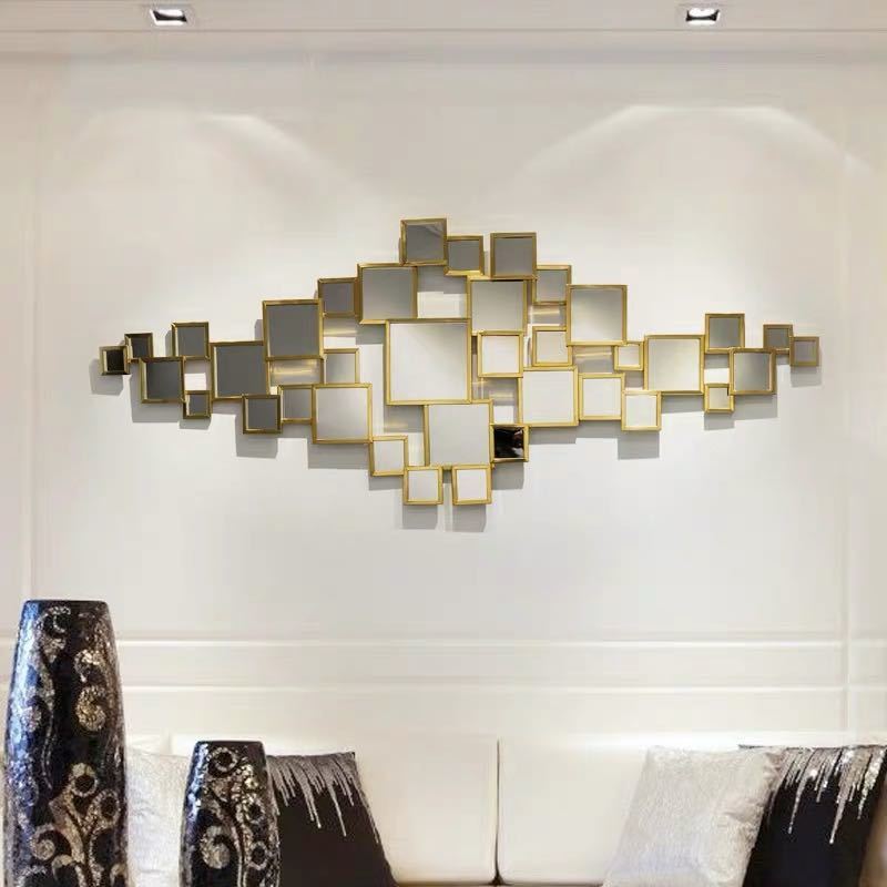 壁掛け鏡 壁掛け ．壁掛けミラー ウォールミラー 120x50cm 高級豪華鏡 アンティーク調 サイズオーダー可能