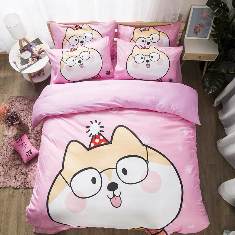 ベッド用品3点セット掛け布団カバー 枕カバーワイドダブルサイズ