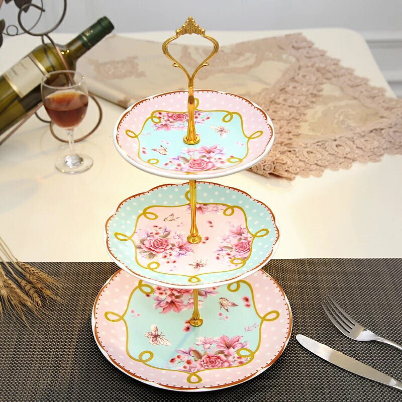 ケーキ スタンド プレート 3段セット アフタヌーンティー フルーツ トレー|Sinessy 店