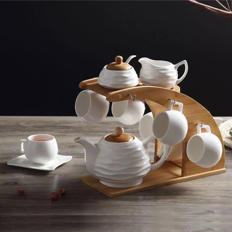 ティー コーヒーカップセット カップ＆ソーサー6客セット 陶磁器ティーセット