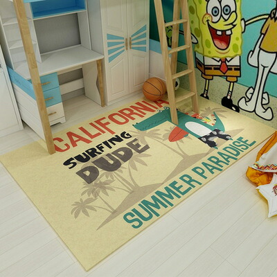 ラグカーペット リビングマット ラグマット 子供部屋 滑り止め付 ホットカーペット対応 床暖房対応