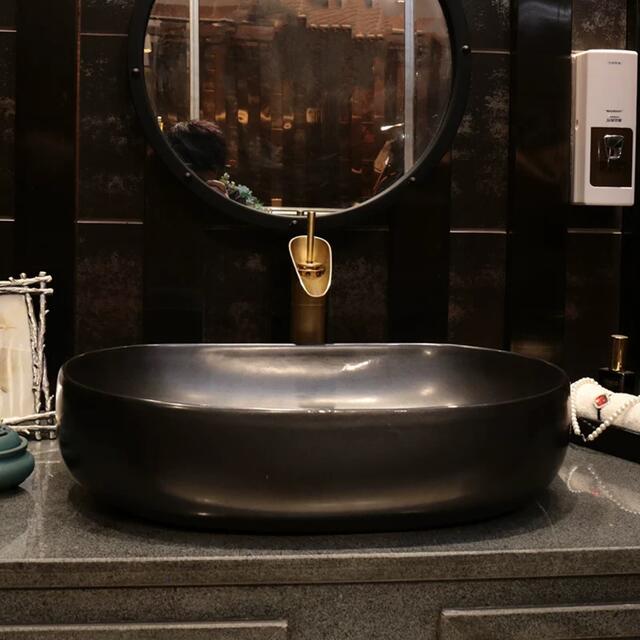高級洗面台 洗面ボウルセット洗面ボール 陶器 手水鉢 手洗器蛇口 排水金具付き