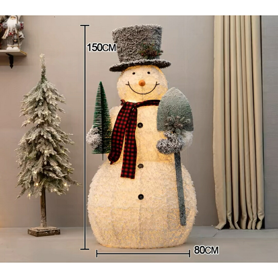 雪だるま スノーマン モチーフライトクリスマス イルミネーション 立体 屋内屋外｜Sinessy 店