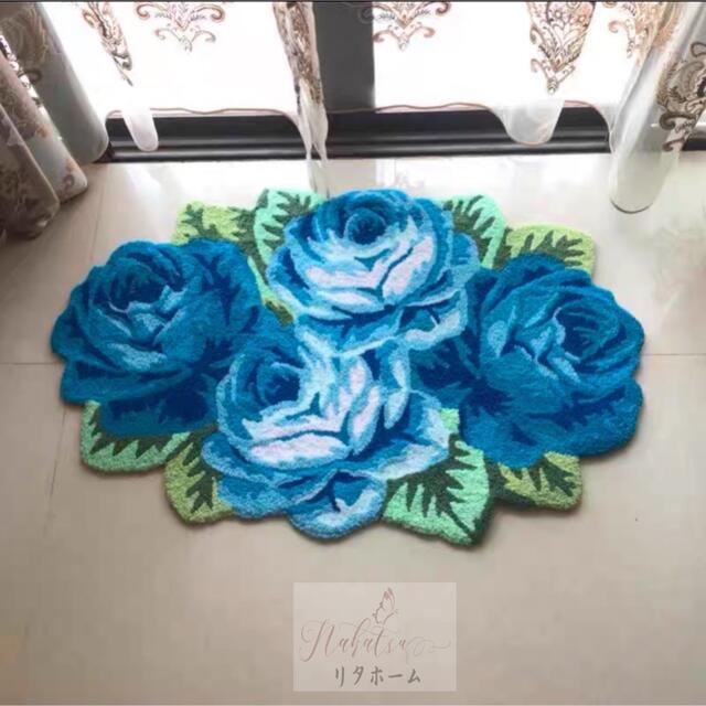 ラグマット リビングマット 玄関マット カーペット お風呂マット薔薇雑貨