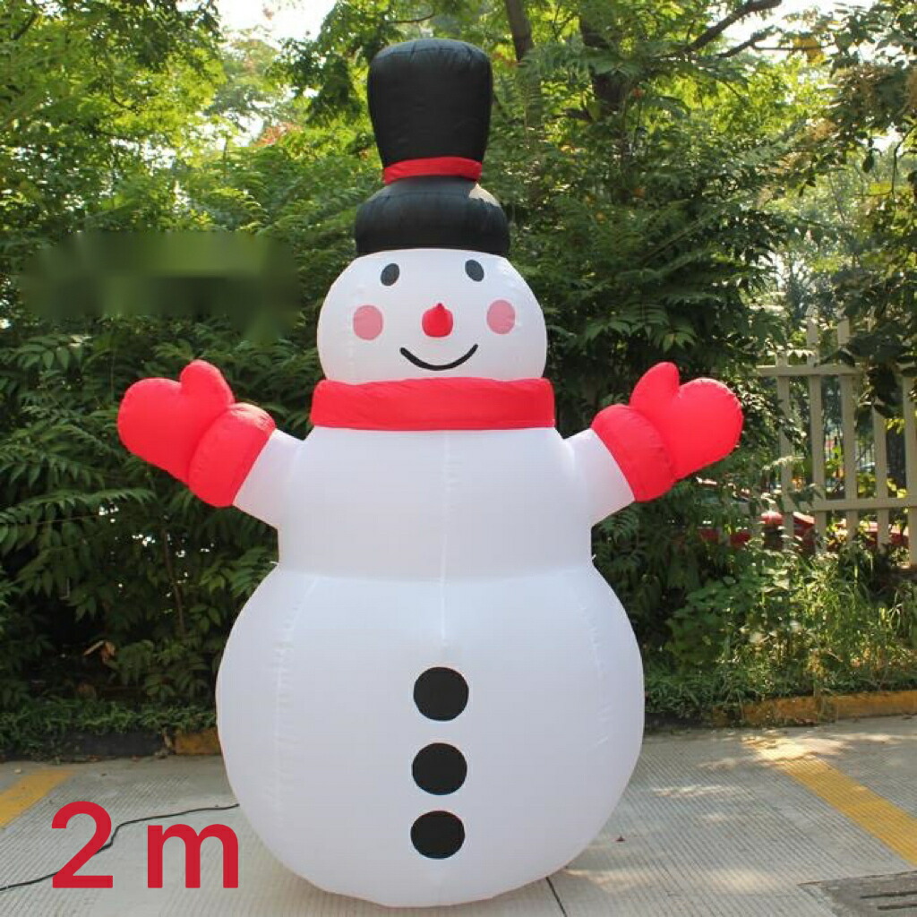 クリスマス飾り 雪だるま 2m デコレーション インフレータブル 膨らます イベント パーティー 庭 デコレーション 屋外装飾|Sinessy 店