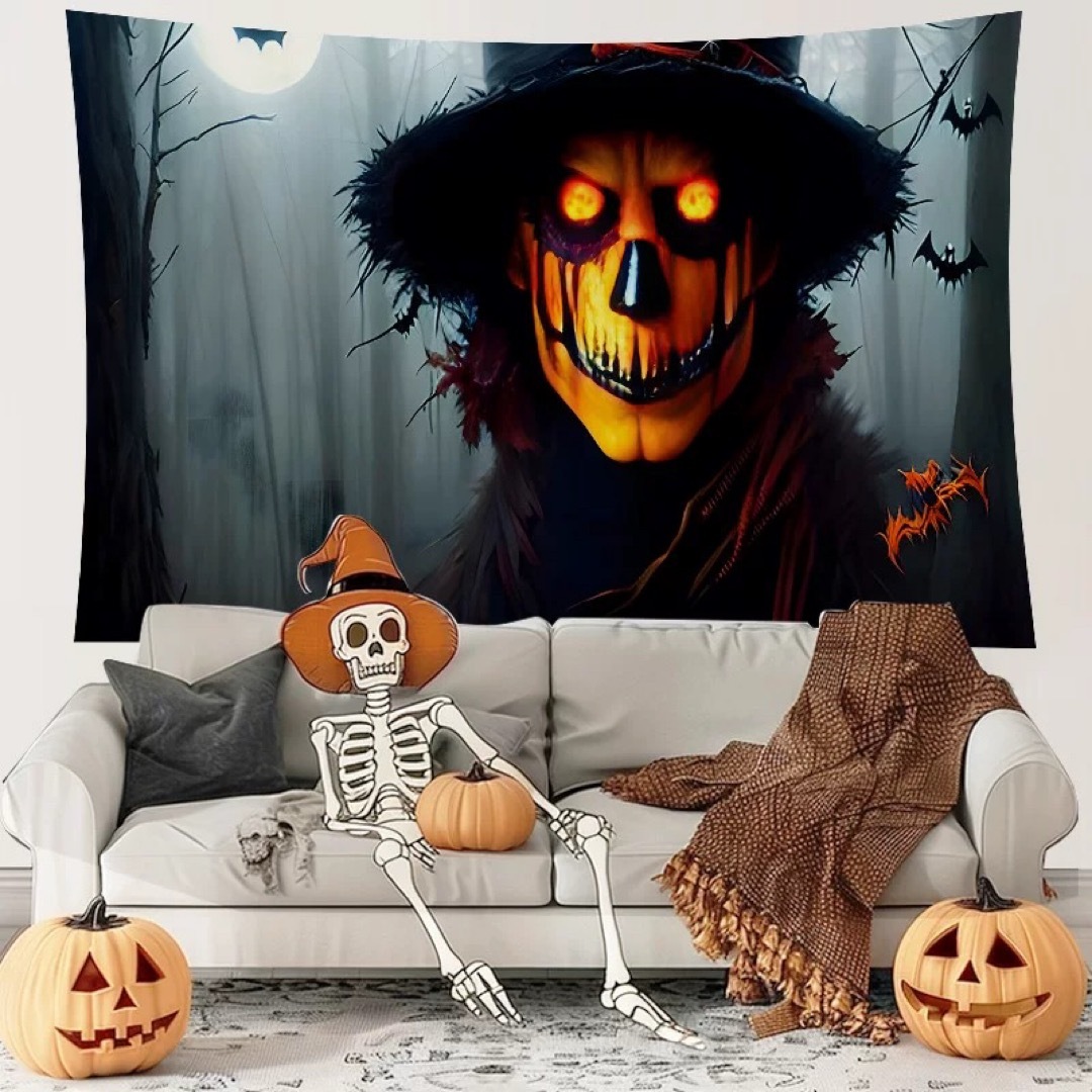 タペストリー ハロウィン カボチャ布ポスター 壁面装飾 壁掛け飾り 窓 背景布