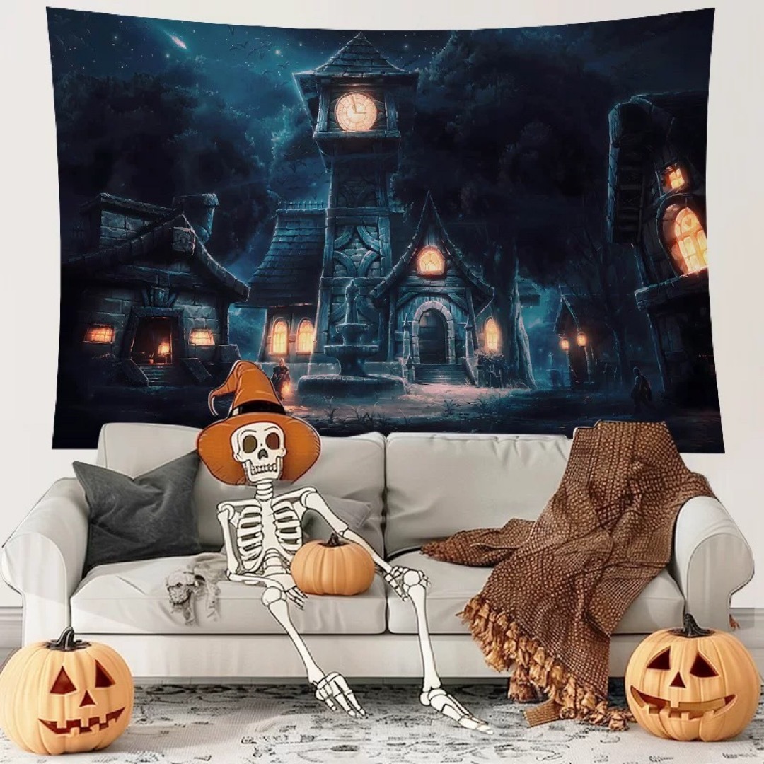 タペストリー ハロウィン カボチャ布ポスター 壁面装飾 壁掛け飾り 窓 背景布