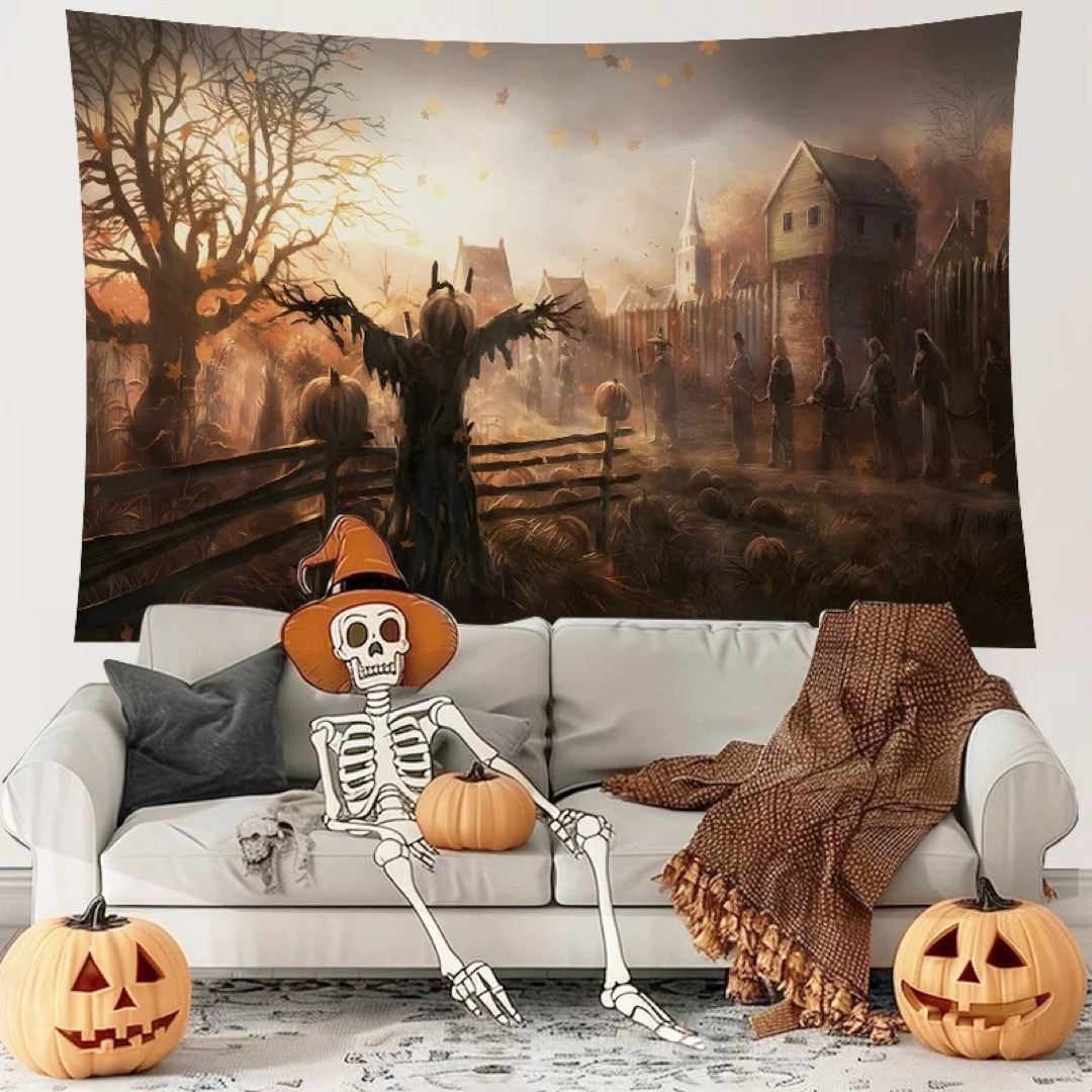 タペストリー ハロウィン カボチャ布ポスター 壁面装飾 壁掛け飾り 窓 背景布