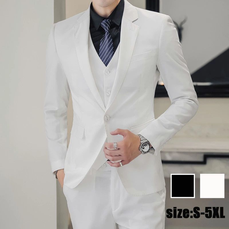 メンズスーツ 3ピーススーツ ビジネススーツ メンズスーツスリーピーススーツ 1つボタンスーツ メンズ スリムスーツ 男性用 紳士服 大きいスーツ セットアップ ファッション オシャレ 高品質 フォーマル 結婚式 ク スーツスーツ