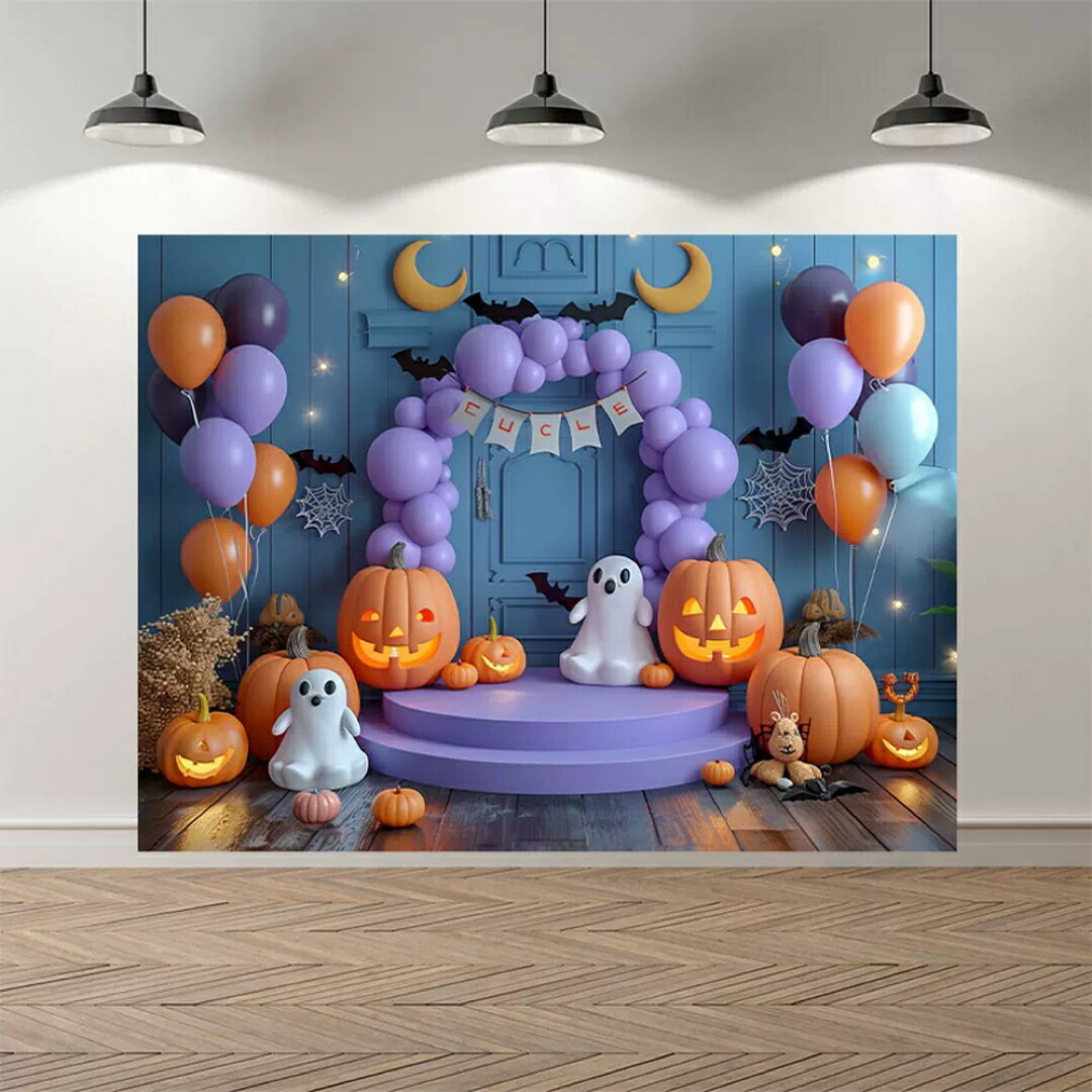 タペストリー ハロウィン カボチャ布ポスター 壁面装飾 壁掛け飾り 窓 背景布