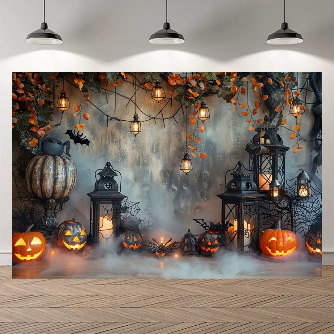 ハロウィン カボチャ布ポスター 壁面装飾 壁掛け飾り 窓 背景布