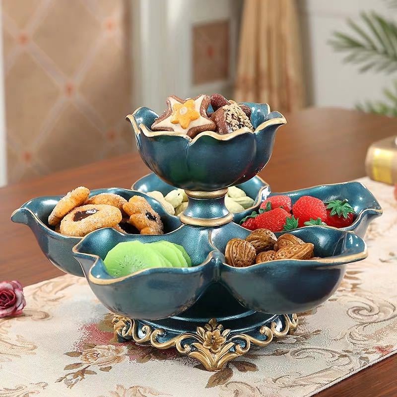 御膳上等果物皿 盛り切り皿 御菓子皿 フルーツ一皿 花柄 晴れ晴れしい 果物カゴ 御菓子鉢 皿・プレート-食器-食器・カトラリー・グラス
