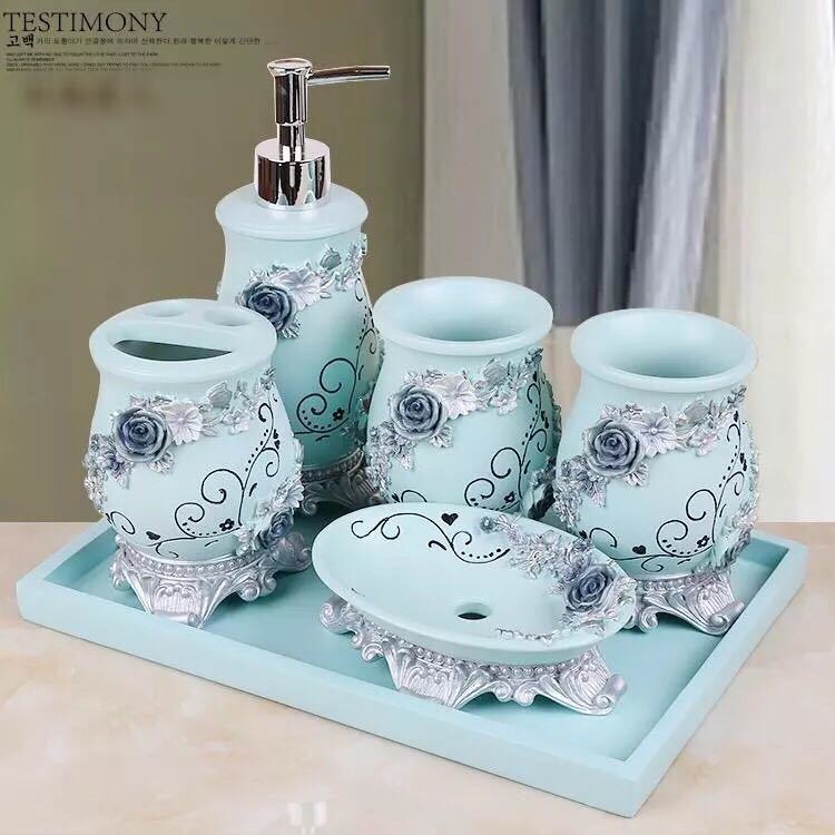 洗面用具6点セッホルダー 歯ブラシスタンド 用品