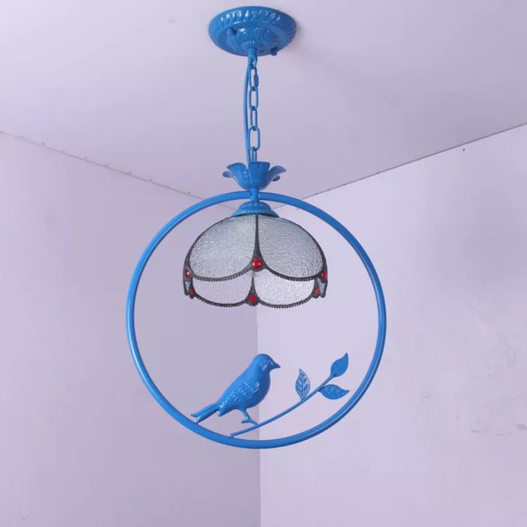 ステンドグラス ．天井照明 ガラス工芸品 電源直結タイプ