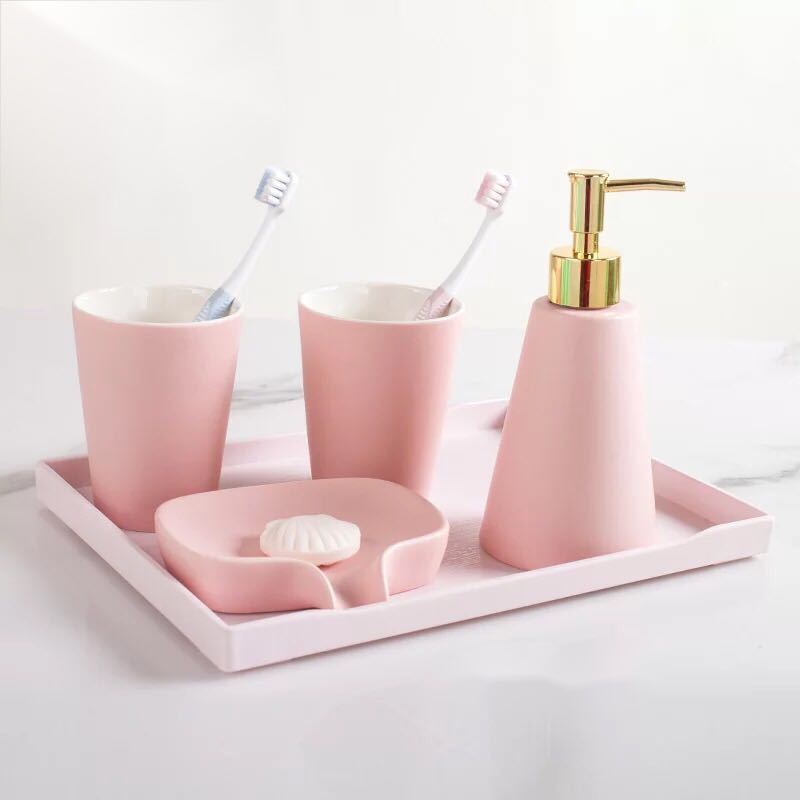 5点 石けん置き 水呑み 洗面物の具