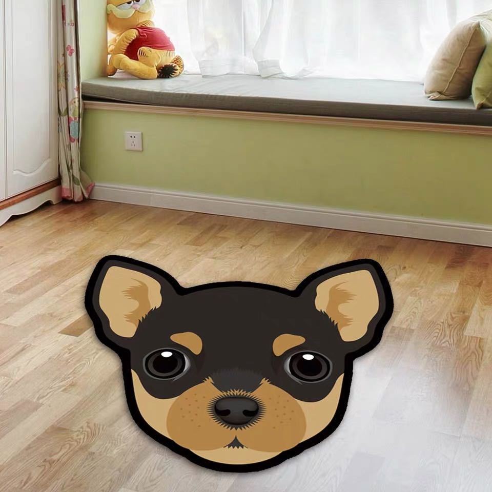 ラグマット リビングマット 玄関マットカーペット．お風呂マット 犬柄雑貨 80cm