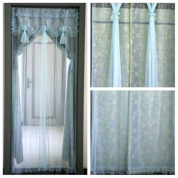 のれん ロング レース フラワー柄 ．姫系二重タイプ 暖簾 間切り レース 90x200｜Sinessy 店