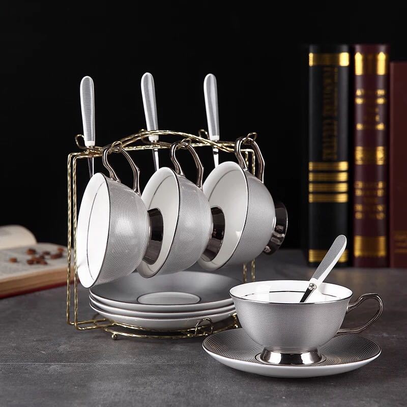 西洋ティー・コーヒーカップセット カップ＆ソーサー4客セット 陶磁器ティーセット．｜Sinessy 店