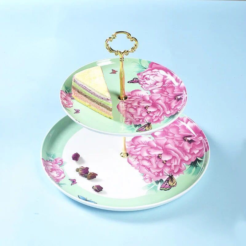 西洋菓子 照明ランプ 一皿 2段書き割り 昼過ぎ紅茶 フルーツ お盆 皿