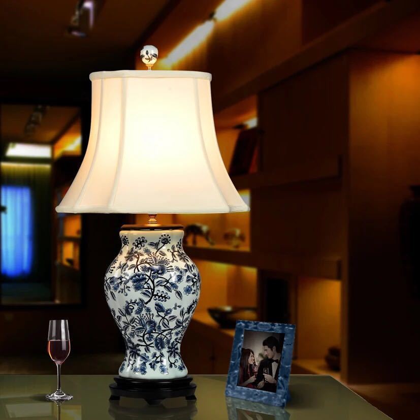 照明スタンドライト テーブルランプ デスクライト 卓上ステンド 高級陶器ステンド｜Sinessy 店