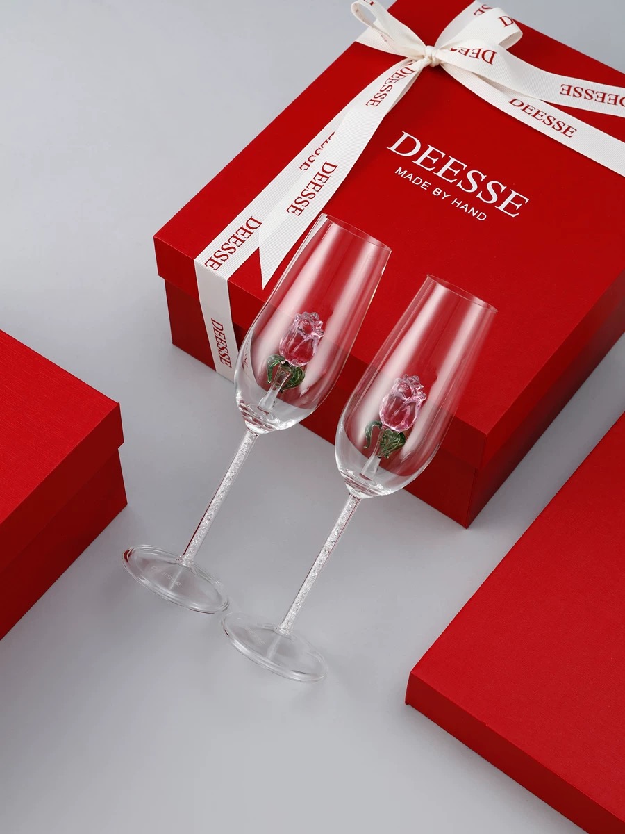 上品ワイングラス ペアレア シャンパン グラス キラキラストーン｜Sinessy 店