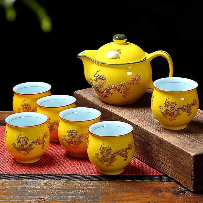 6客茶器揃 湯呑 急須 ポット 茶器セット ティーセット