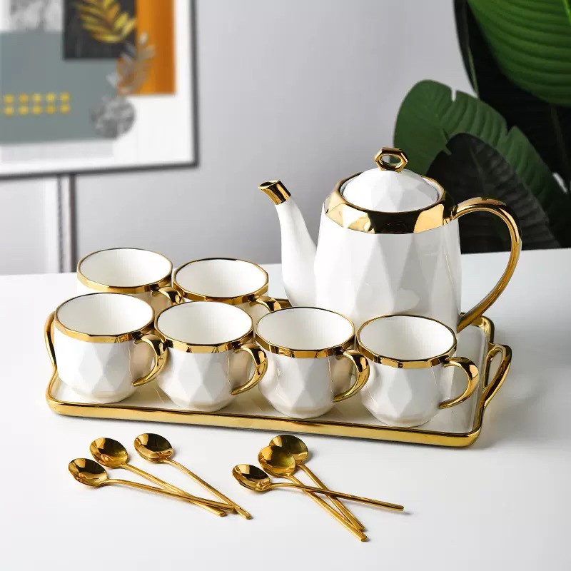 西洋調ティーカップセット マグカップ 陶器 高級感 カップ6客 コーヒーカップ