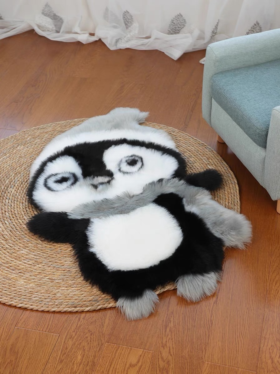 ラグカーペット ラグマット ふわふわ ホットカーペット対応 玄関マット ペンギン|Sinessy 店