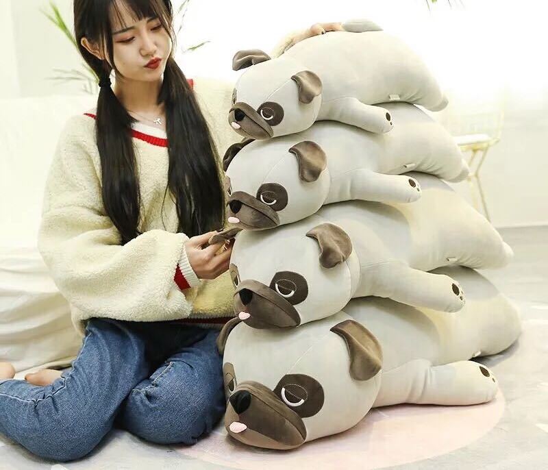 パグ ぬいぐるみ 睡眠時間 抱き枕 室内装飾 枕 パグ 80x32x24珊