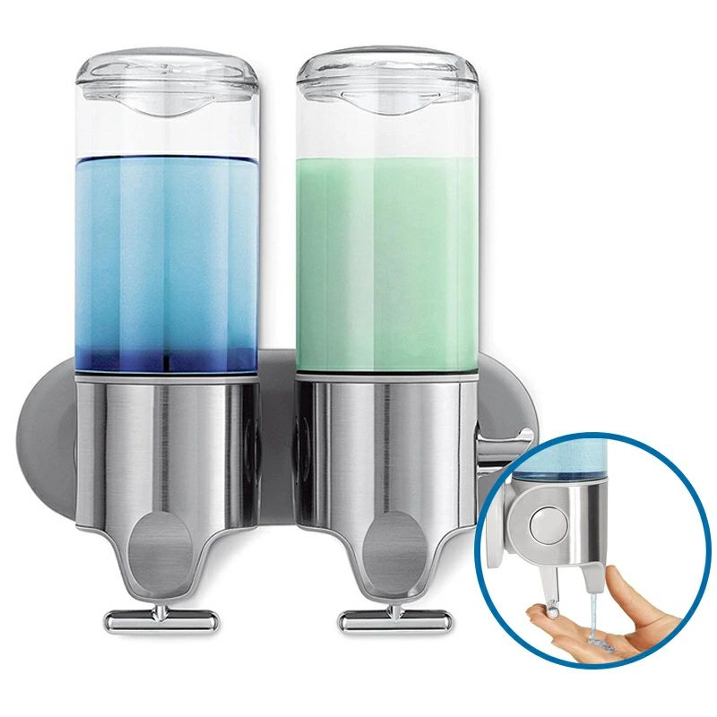 ウォールマウント ポンプ 444ml シングル ダブル トリプル ディフーザー ディスペンサー お風呂 シャンプー ボディーソープ コンディショナー 3個/2個/1個|Sinessy 店