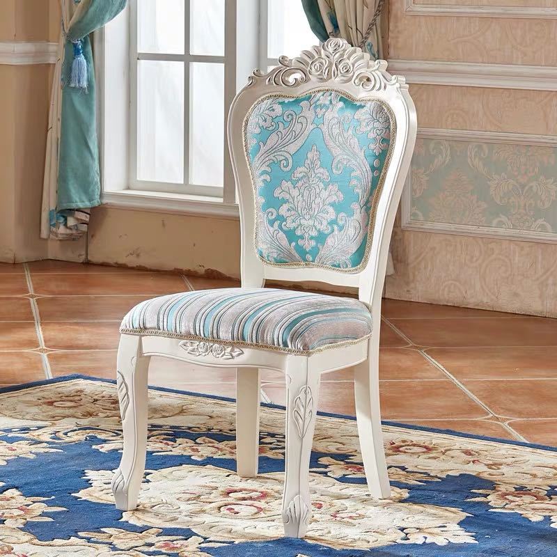ダイニングチェア 食卓イス シャビーシック アンティーク調家具 椅子 イス ヨーロピアン 猫足 ロマンチック プリンセス 家具 かわいい ロココ 調 猫脚