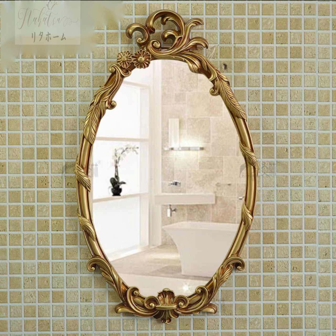 晴れ晴れしい鏡 アンティーク調 飾りつけ鏡 飾りつけ ．飾りつけ鏡鑑 ウォール鏡鑑