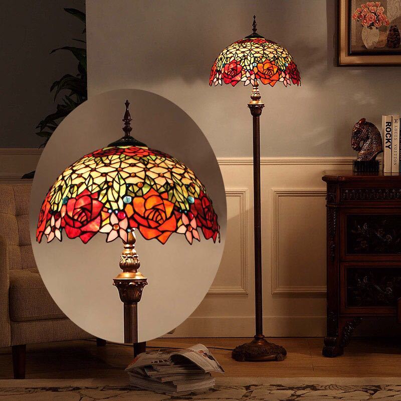 楽天市場】A043828ステンドグラスフロアライト ．間接照明 フロア