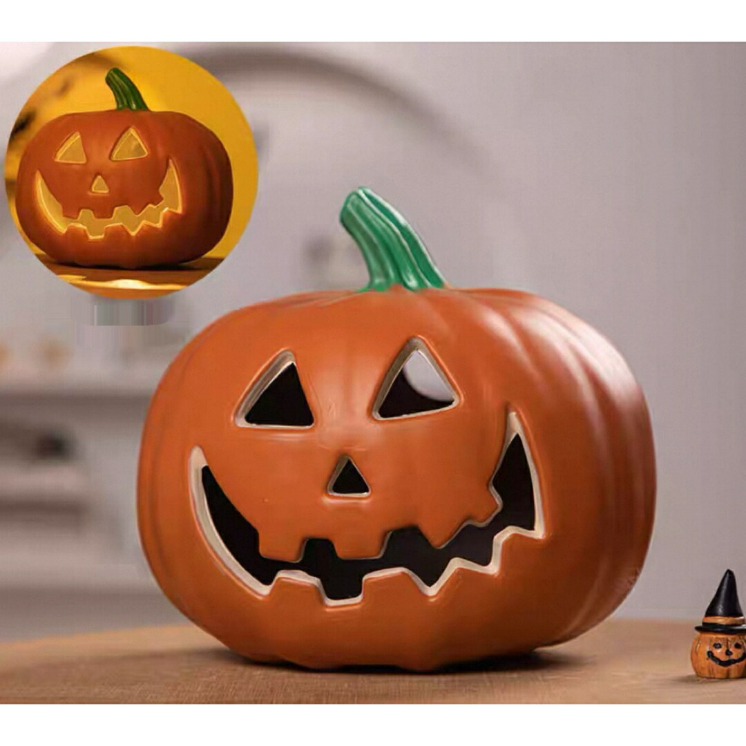 ハロウィン かぼちゃ提灯 LEDともし火付き添い人 ジャックオーランタン かざり付ける飾りつけ