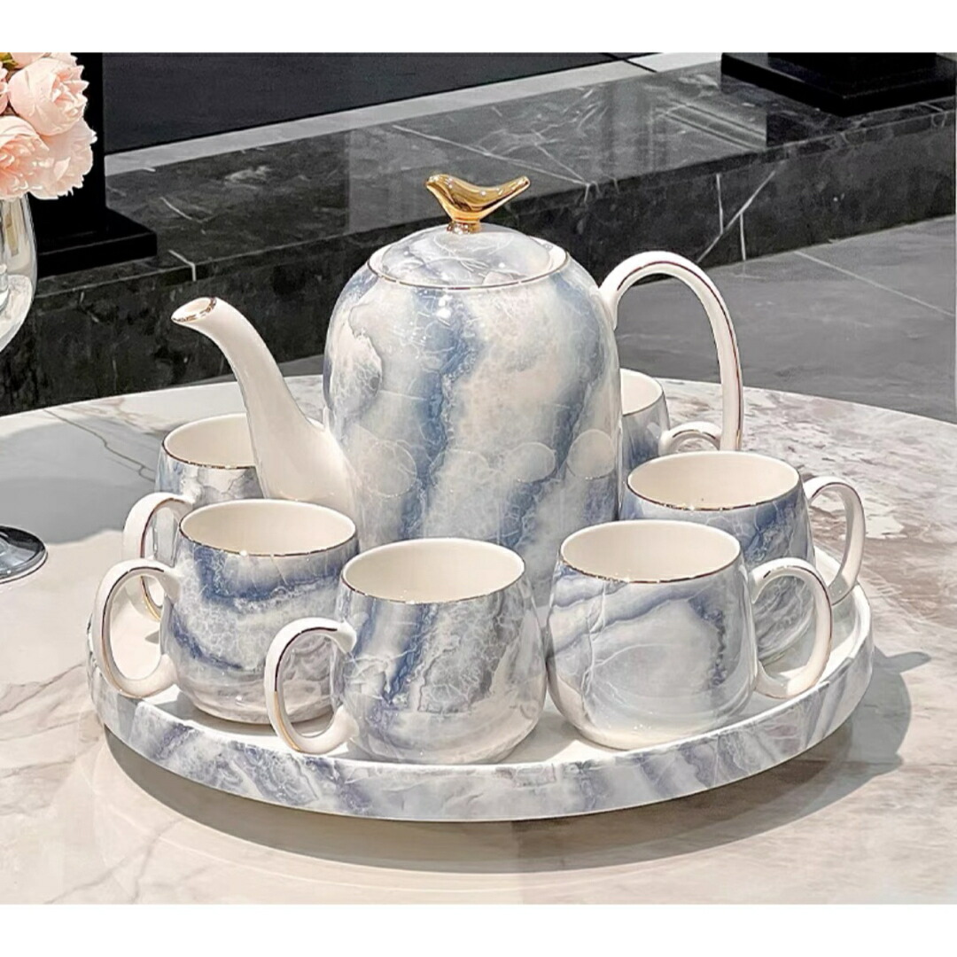 ティー・コーヒーカップセット カップ6客セット 陶磁器ティーセット｜Sinessy 店