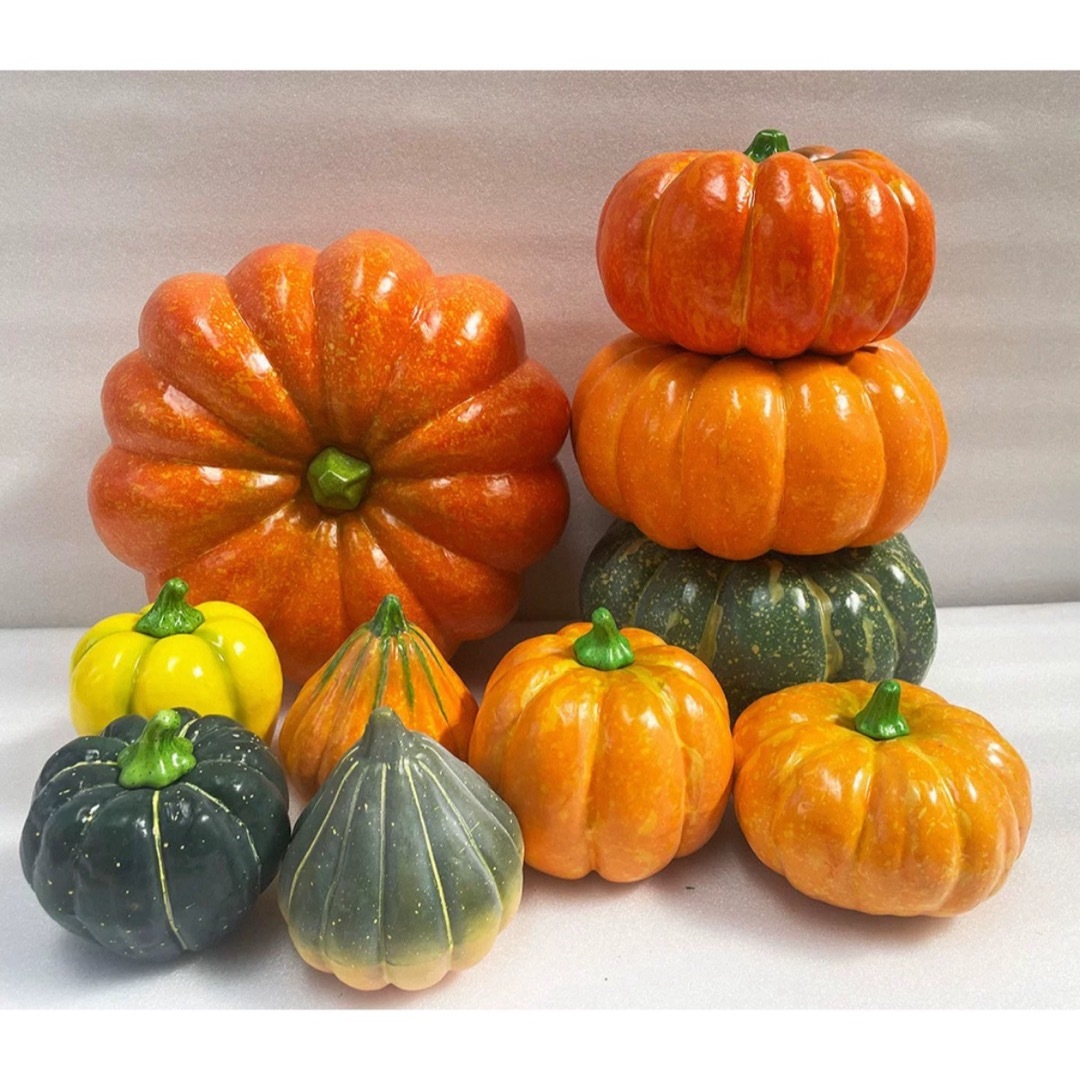 10点仕掛けるハロウィン かざり付けるかぼちゃオブジェ即物的な人工西洋カボチャ 秋室内装飾