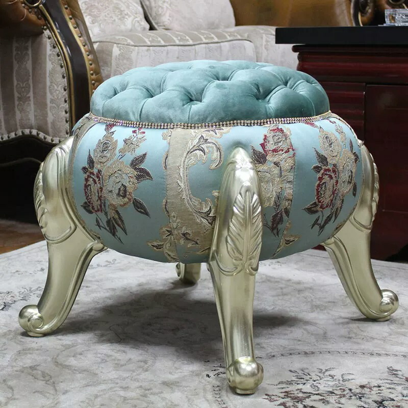 高級軟座テーブル椅子 イス家具 アメリカ式スツール ヨーロッパ式スツール 猫脚 雕刻 インテリア調 腰掛け