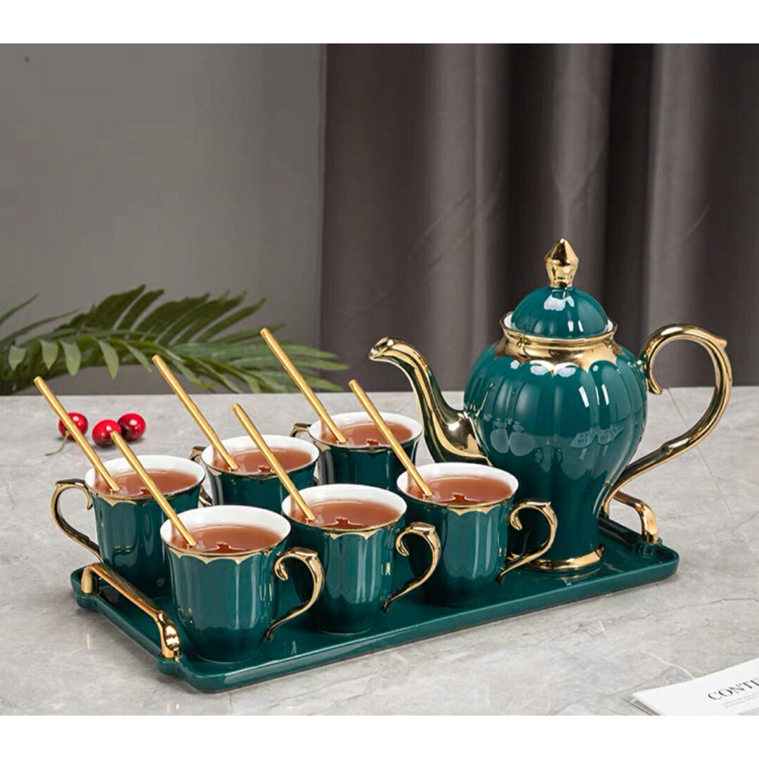 ティー・コーヒーカップセット カップ＆ソーサー6客セット 陶磁器ティーセット