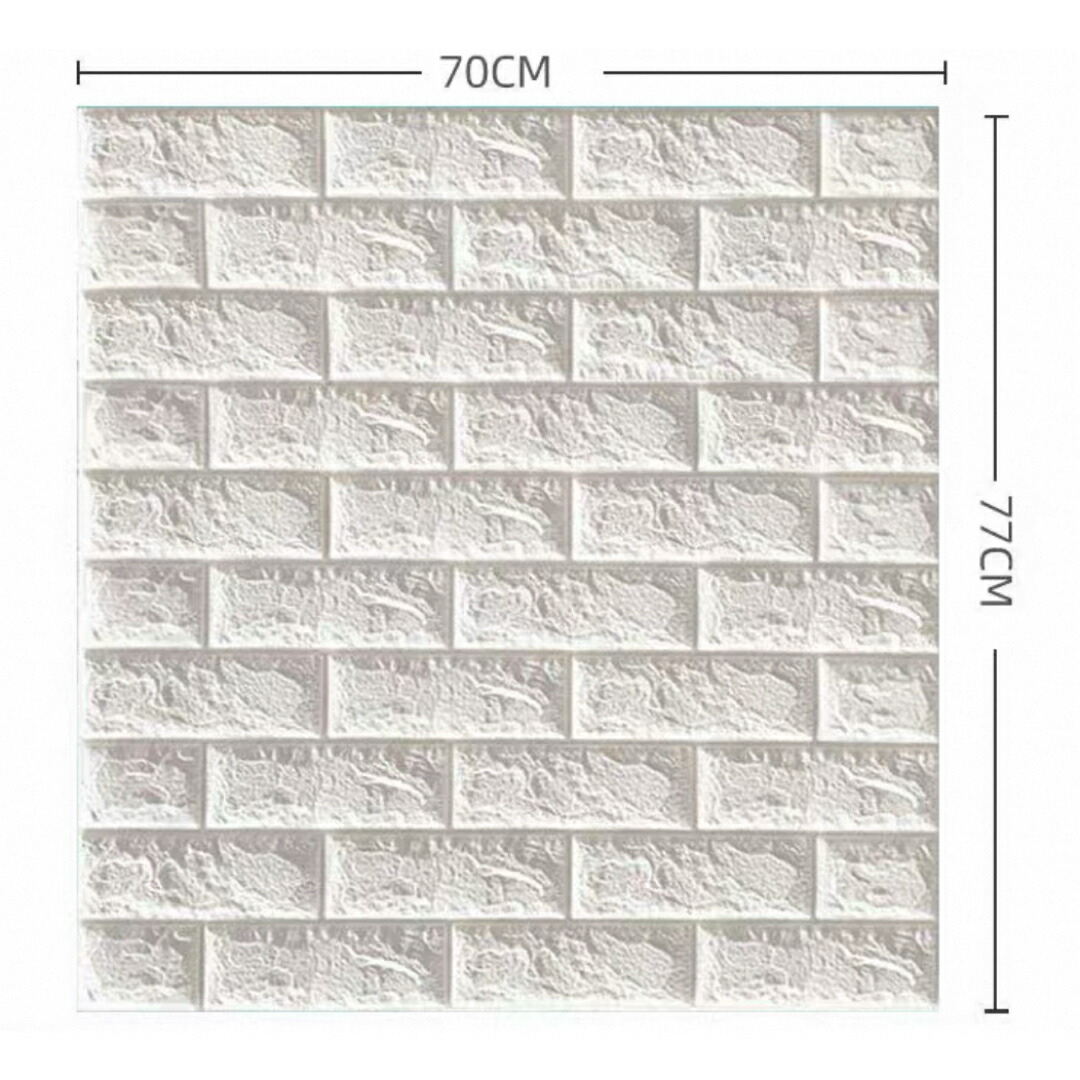70x77cm 背景壁 3D立体レンガ模様壁紙 ．防水 汚い防止カビ防止｜Sinessy 店