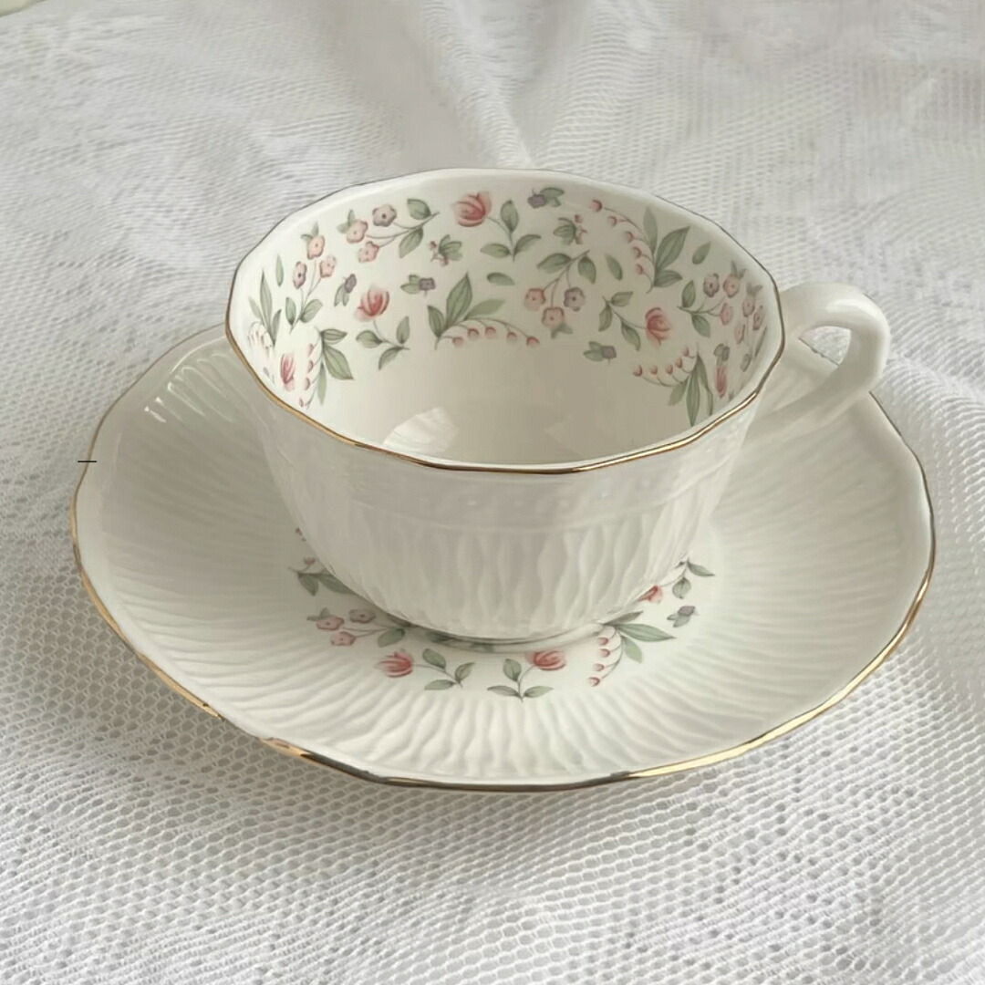 花柄 ティー・コーヒーカップセット カップ&ソーサー4客セット 陶器ティーセット|Sinessy 店